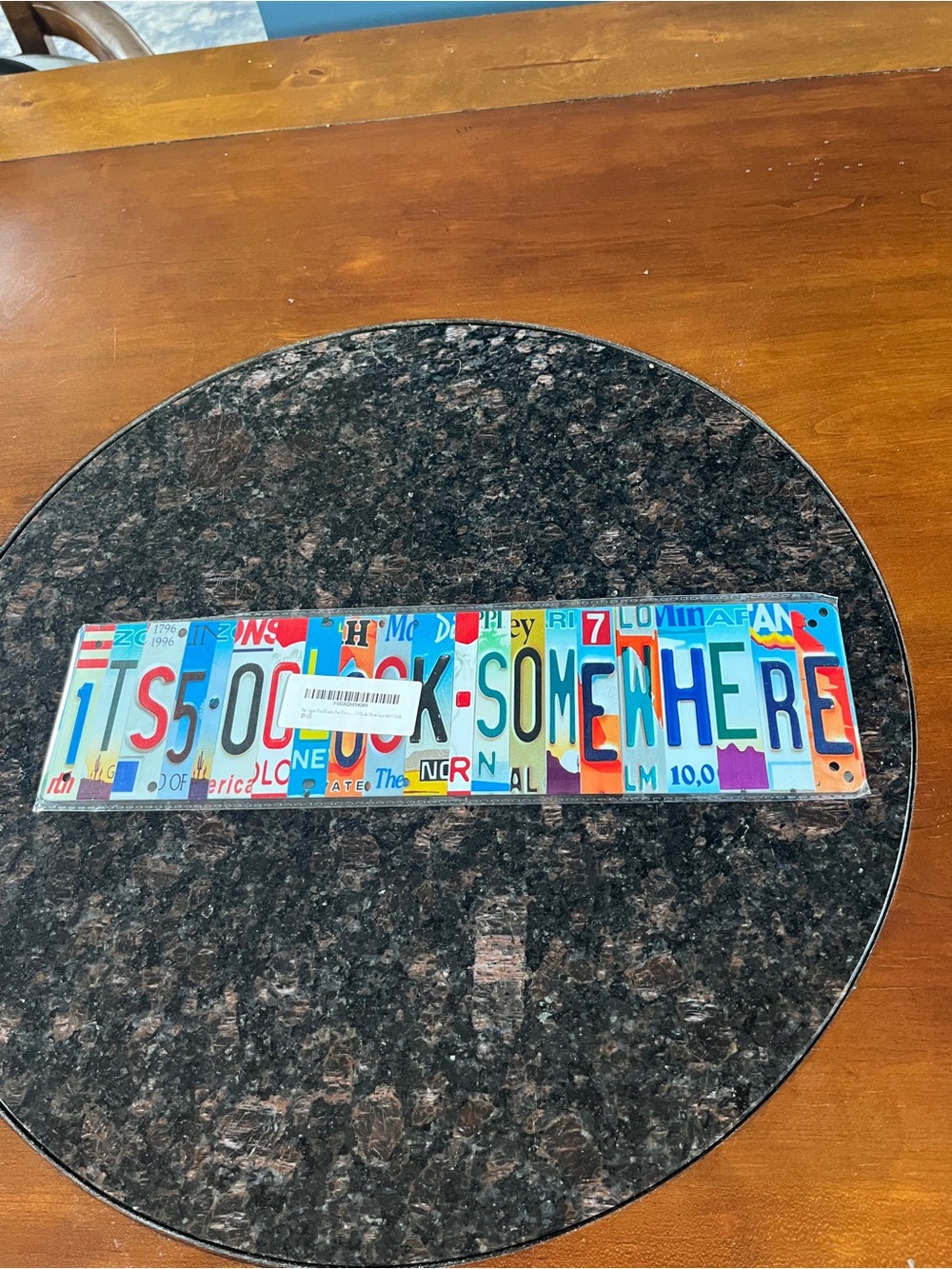 It’s 5 O’clock Somewhere' Novelty License Plate Sign